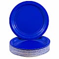 JAM PAPER Round Paper Party Plates, Small, 7 Inch, Royal Blue, 50/pack 1 thumbnail image