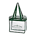 Custom Clear Tote Bag With Zipper, 12" x 12"