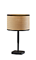 Adesso® Ellis Table Lamp, 21"H, Natural Shade/Black Base