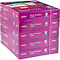 Avery® Letter Pocket Folder - 8 1/2" x 11" - 40 Sheet Capacity - 2 Internal Pocket(s) - Embossed Paper - Assorted - 125 / Carton