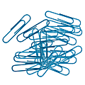 Fashion Paper Clips, Blue, Pack Of 60 1 thumbnail image