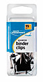 Swingline® Binder Clips, Assorted Sizes, Black, Pack Of 15