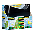 Scotch Greener Magic Tape with Dispenser, Invisible, 3/4 in x 900 in, 6 Tape Rolls, Clear, Home Office and School Supplies