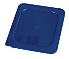 Carlisle Smart Lids, 1/6-Size, 1/2"H x 6 3/4"W x 6 3/8"D, Dark Blue, Pack Of 6