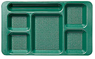 Cambro Camwear® 5-Compartment Trays, 15"W, Sherwood Green, Pack Of 24 Trays 1 thumbnail image