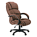 RS To•Go™ High-Back Microfiber Fabric Chair, 48 1/2"H x 25 3/4"W x 33"D, Black Frame, Brown Fabric