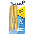 Paper Mate® SharpWriter® Mechanical Pencils, 0.7 mm, Yellow Barrel, Pack Of 5 Pencils