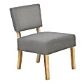 Monarch Specialties Salma Accent Chair, Light Gray