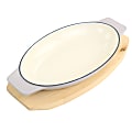 Martha Stewart Cast Iron Au Gratin Trivet Set, Light Gray 1 thumbnail image