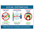 ComplyRight™ Social Distancing Guidelines Poster, English, 14" x 10"