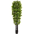 Nearly Natural Bamboo 84”H Artificial Tree With Planter, 84”H x 24”W x 24”D, Green/Black 1 thumbnail image