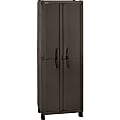Inval 75"H 4-Shelf Storage Cabinet, Brown