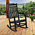 Flash Furniture Winston All-Weather Rocking Chair, Black 1 thumbnail image