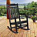 Flash Furniture Winston All-Weather Rocking Chair, Black