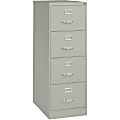 Lorell® Fortress 26-1/2"D Vertical 4-Drawer Legal-Size File Cabinet, Light Gray 1 thumbnail image