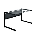 Eurostyle Caesar 50"W Computer Desk, Black/Clear 1 thumbnail image