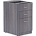 Lorell Essentials 22"D Vertical 3-Drawer Pedestal File Cabinet, Weathered Charcoal