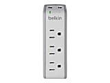 Belkin 3 Outlet Home and Office Surge Protector Wall Mountable with 2 USB-A ports - 918 Joules - White - BST300 1 thumbnail image