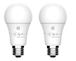 C by GE Soft White A19 Smart LED Bulbs, 60 Watt, 7000 Kelvin, Pack Of 2 Bulbs