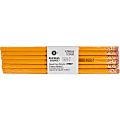 Business Source Woodcase Pencils, #2 Lead, Yellow Barrel, Pack of 12