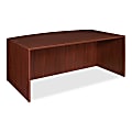 Lorell® Essentials 72"W Bow-Front Shell Computer Desk, Mahogany