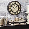 FirsTime® Raised Number Wall Clock, 8 1/2"H x 8 1/2"W x 1 1/2"D, Bronze