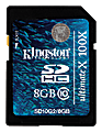 Kingston Ultimate X SD10G2/8GB 8 GB Class 10 SDHC - 100x Memory Speed