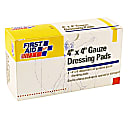 First Aid Only 3-Ply Gauze Pads, 4" x 4", White, Box Of 4 Gauze Pads 1 thumbnail image