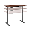Bush Business Furniture Move 60 Series 48"W x 30"D Height Adjustable Standing Desk, Harvest Cherry/Black Base, Premium Installation