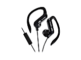 JVC® In-Ear Sports Headphones With Microphone And Remote, Black, JVCHAEBR80B