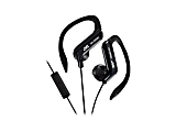 JVC® In-Ear Sports Headphones With Microphone And Remote, Black, JVCHAEBR80B 1 thumbnail image