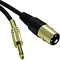 C2G 12ft Pro-Audio XLR Male to 1/4in Male Cable - XLR Male - Phono Male - 12ft - Black 1 thumbnail image
