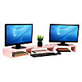 Mind Reader Dual Monitor Stand, 4-3/4”H x 9-1/4”W x 51-1/4”D, Pink 1 thumbnail image
