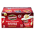 Idahoan Buttery Instant Homestyle Mashed Potatoes Single Serve Cups, 1.5 Oz, Pack Of 12 Cups