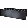 APC NetShelter Cable Management, Horizontal Cable Manager, 3U, Single Side with Cover, 482.6x 133.35x 165.1 mm - AR8605 1 thumbnail image