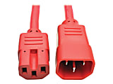 Eaton Tripp Lite Series Power Cord C14 to C15 - Heavy-Duty, 15A, 250V, 14 AWG, 3 ft. (0.91 m), Red - Power cable - P018003ARD 1 thumbnail image