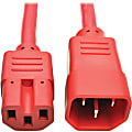 Eaton Tripp Lite Series Power Cord C14 to C15 - Heavy-Duty, 15A, 250V, 14 AWG, 3 ft. (0.91 m), Red - Power cable - P018003ARD 1 thumbnail image