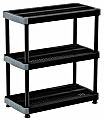 Rimax Heavy Duty Resin Shelving, 3-Tier, Black