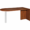 Lorell® Essentials 66"W Desk Peninsula, Cherry 1 thumbnail image