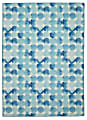 Linon Washable Outdoor Area Rug, Kossuth, 5' x 7', Blue/Ivory 1 thumbnail image