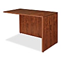 Lorell® Essentials 48"W Reverse Desk Return Shell, Cherry 1 thumbnail image