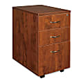Lorell® Essentials 22"D Vertical 3-Drawer Mobile Pedestal File Cabinet, Metal, Cherry