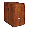 Lorell® Essentials 22"D Vertical 2-Drawer Mobile Pedestal File Cabinet, Cherry