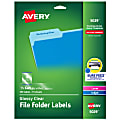 Avery® File Folder Labels, Sure Feed® Technology, Permanent Adhesive, Glossy Clear, 2/3” x 3-7/16”, 450 Labels (5029)