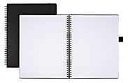 Office Depot® Brand Hard Cover Premium Business Notebook, 8 1/2" x 11", 1 Subject, Narrow Ruled, 120 Pages (60 Sheets), Black