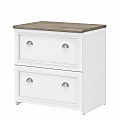 Bush Furniture Fairview 2-Drawer Lateral File Cabinet, Shiplap Gray/Pure White, Standard Delivery
