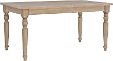 Linon Astoria 59"W Home Office Computer Desk, Light Natural Brown 1 thumbnail image