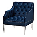 Baxton Studio 9267 Lounge Chair, Navy Blue
