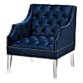 Baxton Studio 9267 Lounge Chair, Navy Blue 1 thumbnail image