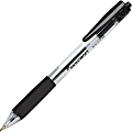 SKILCRAFT SLV-Performer Retractable Ballpoint Pen - Medium Pen Point - 1 mm Pen Point Size - Retractable - Black - Clear Plastic Barrel - 1 / Dozen